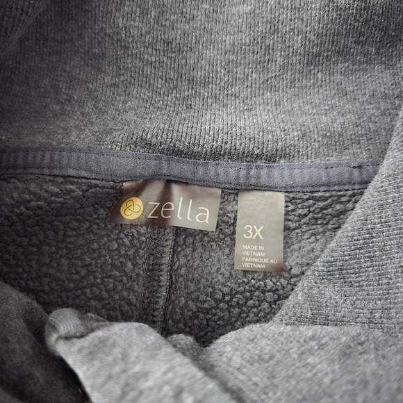 Plus size Zella Amazing Cozy Wrap Jacket in Grey Charcoal size 3X - Picture 9 of 13